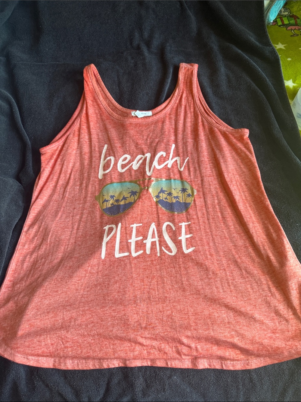 Maurices Coral Beach Please Graphic Tank Top
